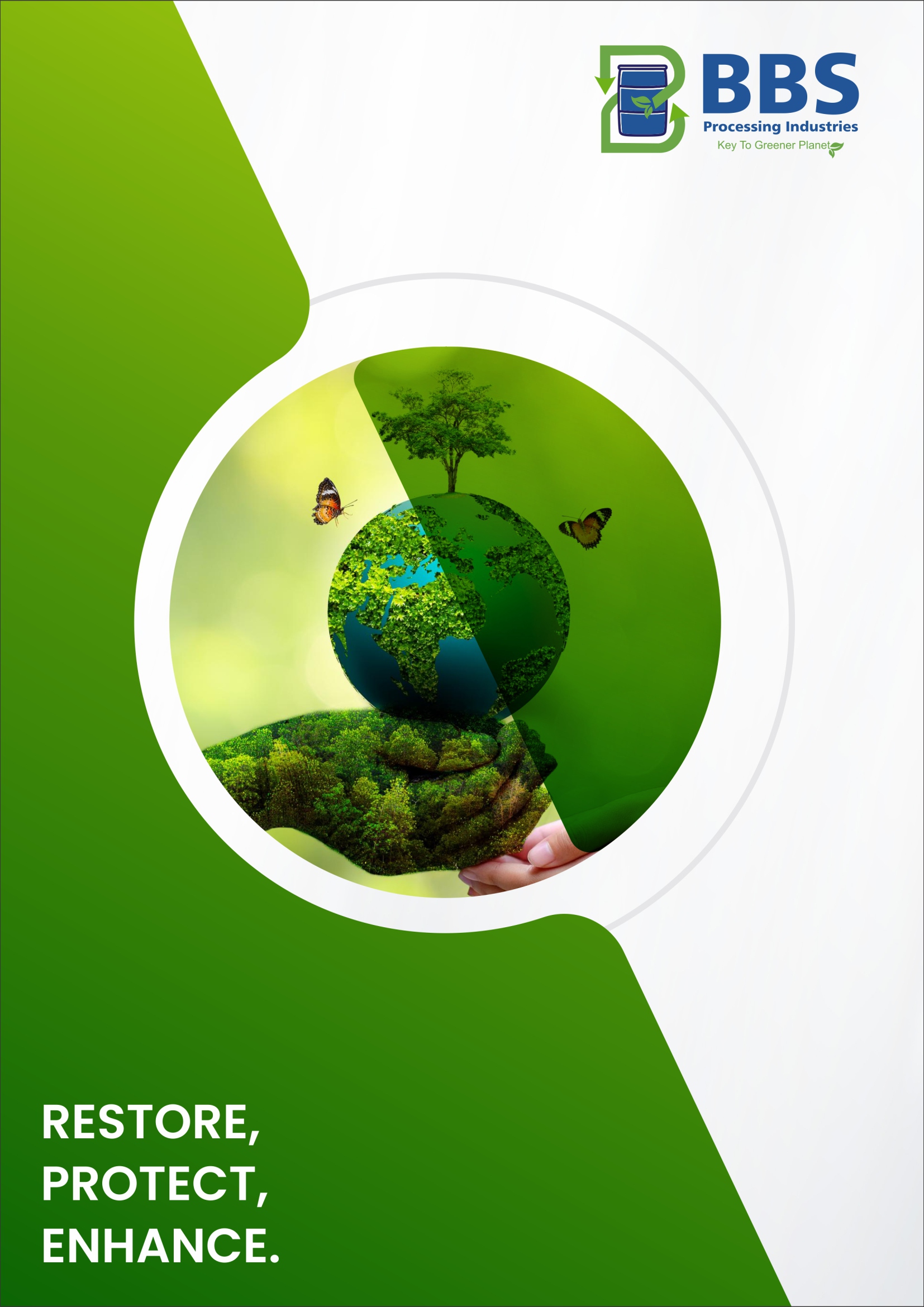 Environmental sustainability — hands holding a green globe